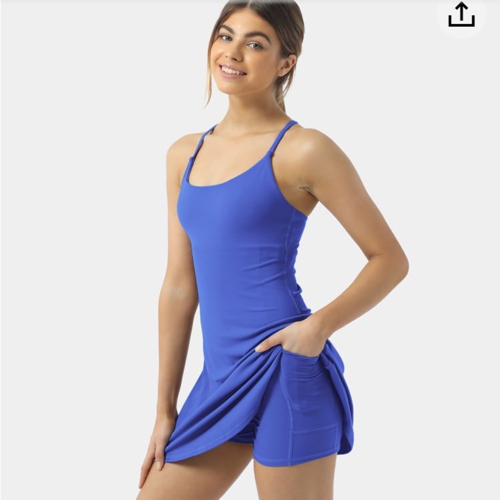 Women's Blue Spaghetti Strap Dress